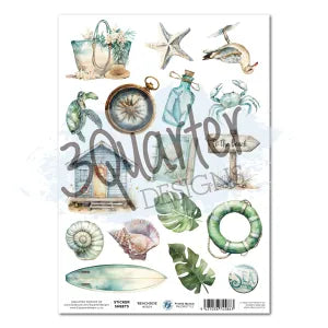 3Quarter Design Beachside Sticker Sheet