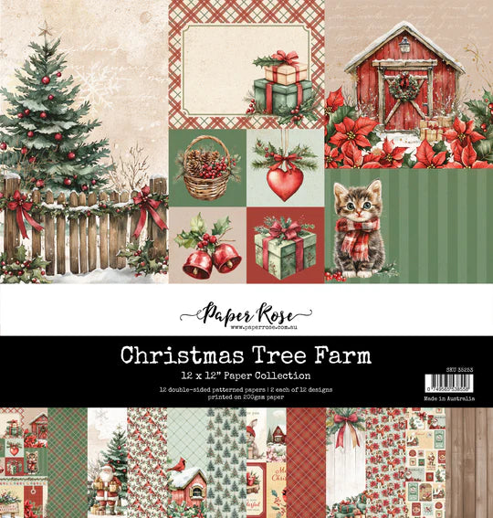 Paper Rose Christmas Tree Farm 12x12 Paer Collection