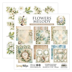 Scrap Boys Flowers Melody 6x6 Paper Collection