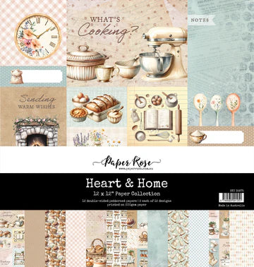Paper Rose, Heart & Home 12x12 Paper Collection