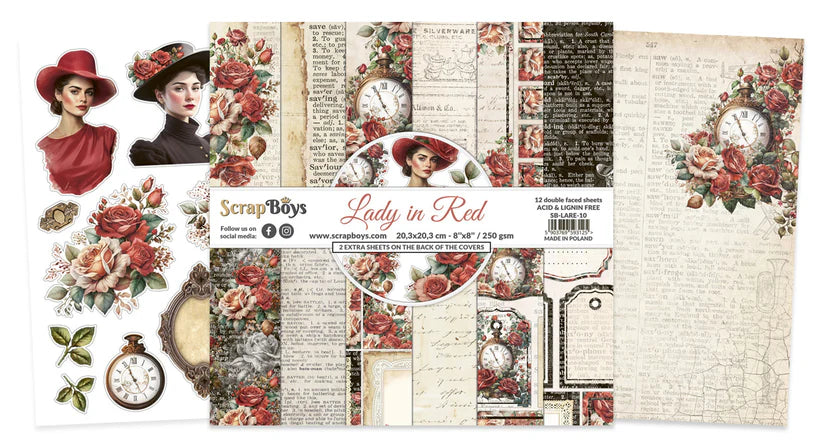 Scrapboy's Lady in Red Collection 8x8