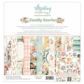 Mintay Family Stories 12x12 Paper Collection
