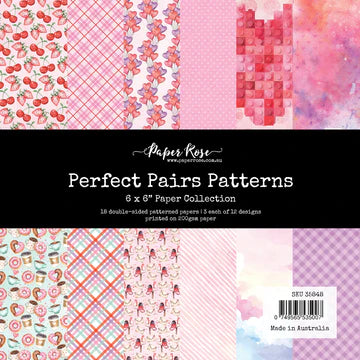 Paper Rose, Perfect Pairs Patterns, 6x6 Paper Collection
