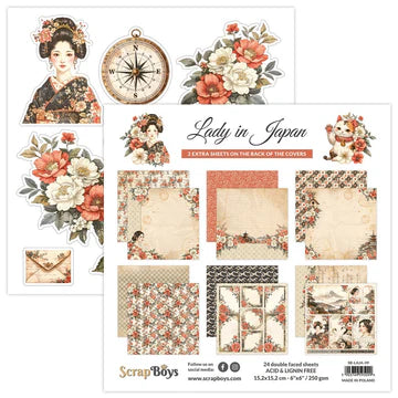 Scrap Boys Lady in Japan 6x6 Designer Paper Pack