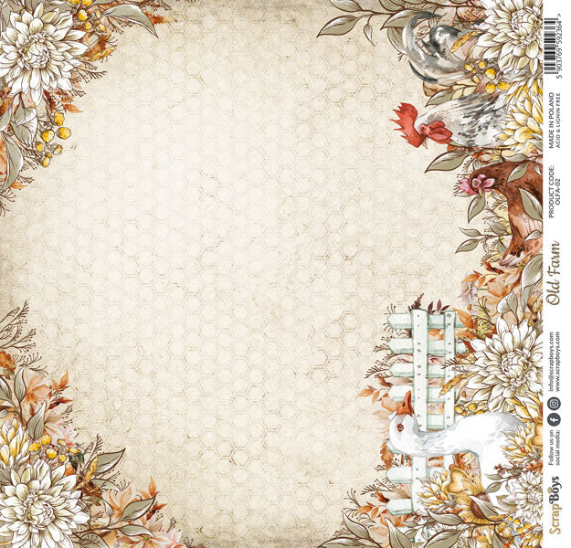 Scrap Boys Old Farm 12x12 Single Sheets