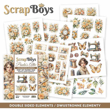 Scrap Boys Paula's Attic 6x6 Pop Up Paper Pad