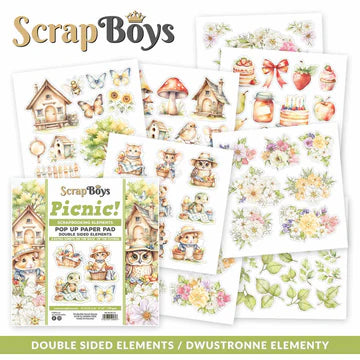 Scrap Boys Picnic 6x6 Pop Up Paper Pad
