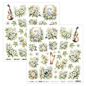 Scrap Boys Flowers Melody 12x12 Single Paper Sheet
