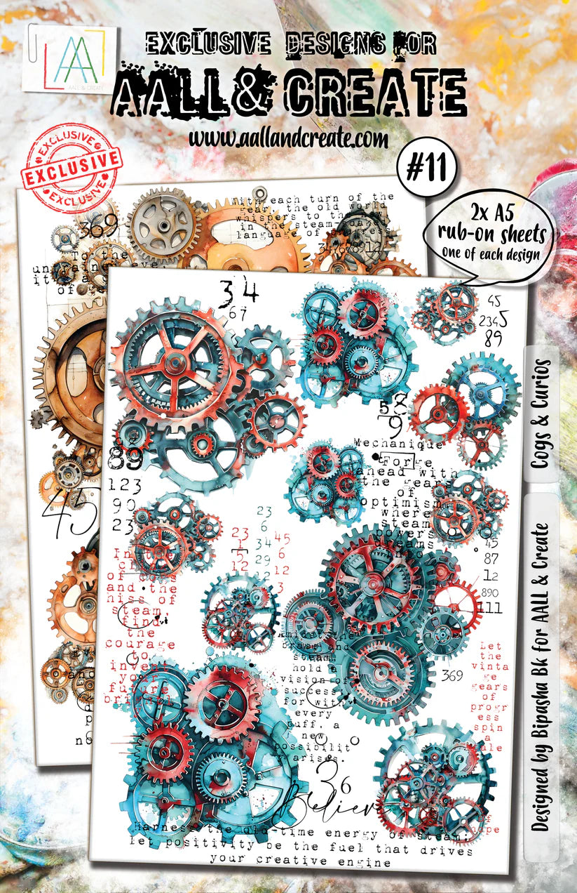 Aall & Create  Rub Ons,  Cogs & Curios