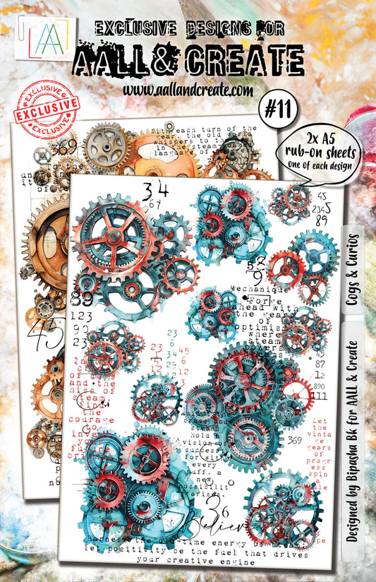 Aall & Create  Rub Ons,  Cogs & Curios