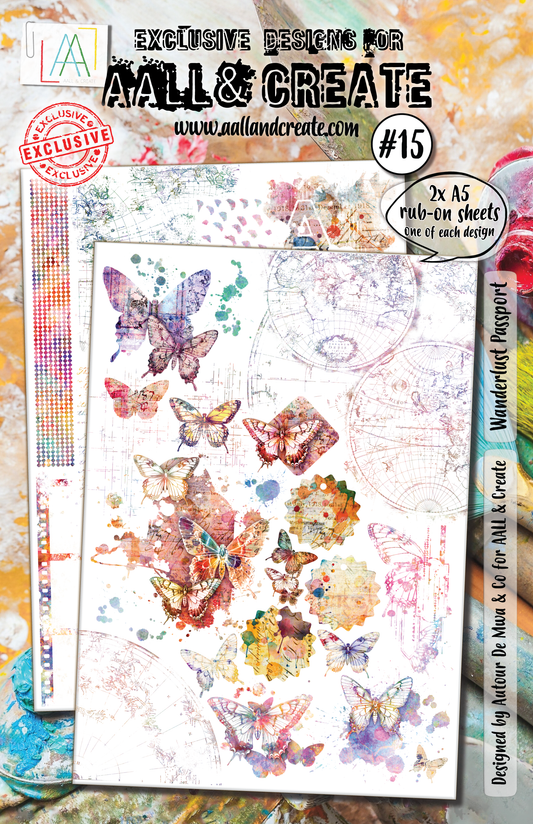 Aall & Create  Rub On Wanderlust Passport