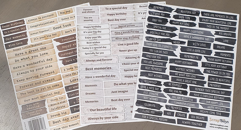 Scrapboys Self Adhesive Words