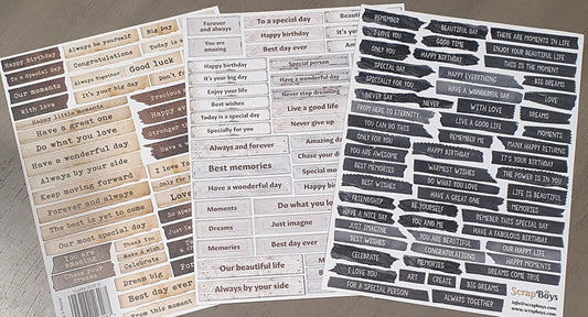 Scrapboys Self Adhesive Words