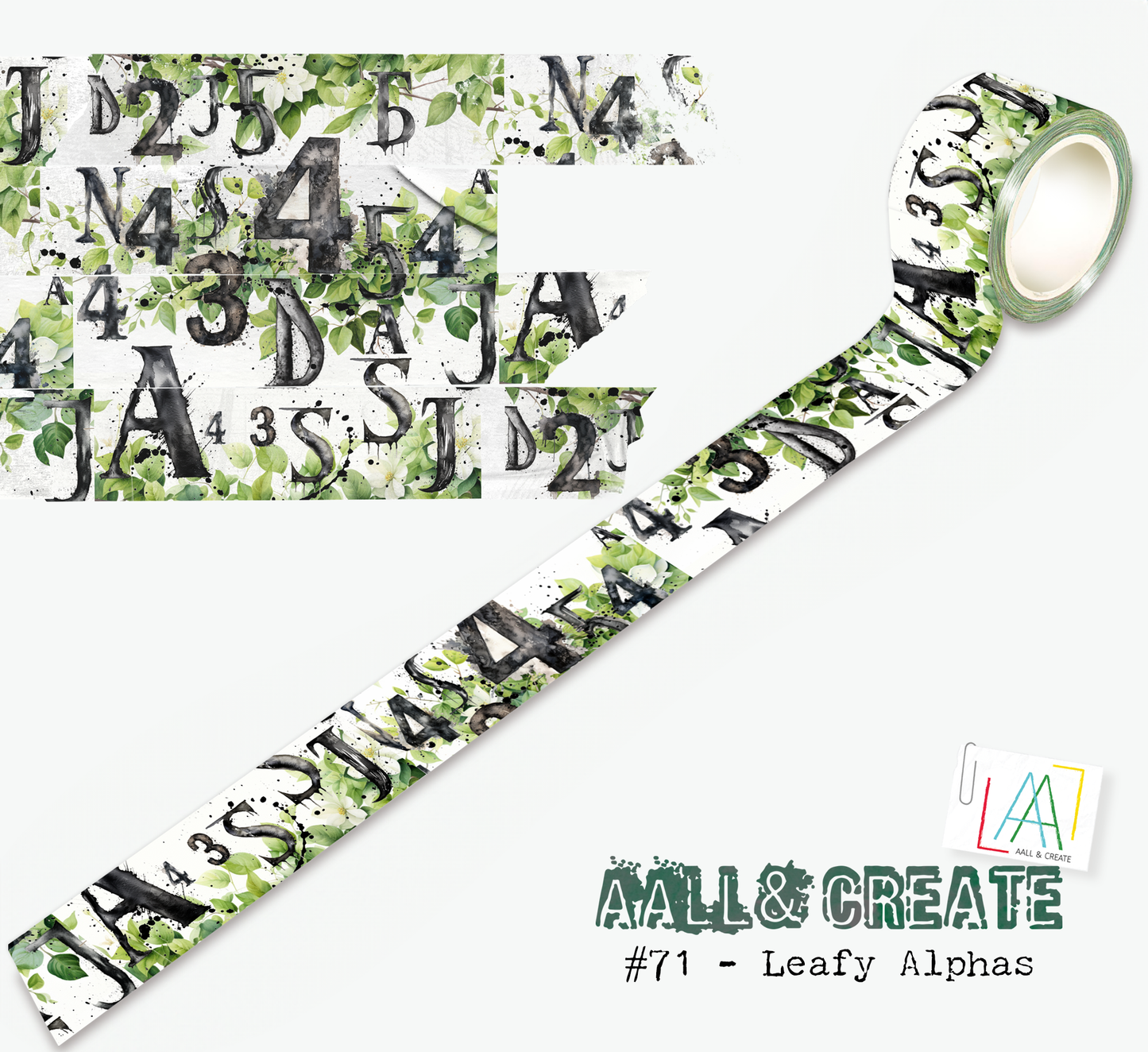 Aall & Create Washy Tape Leafy Alphus