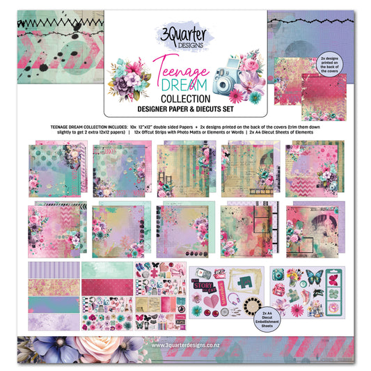 3 Quarter Design Teenage Dream 12x12 Paper Collection