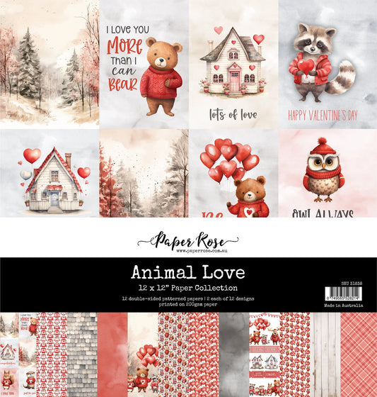 Paper Rose Collection Animal Love 12x12