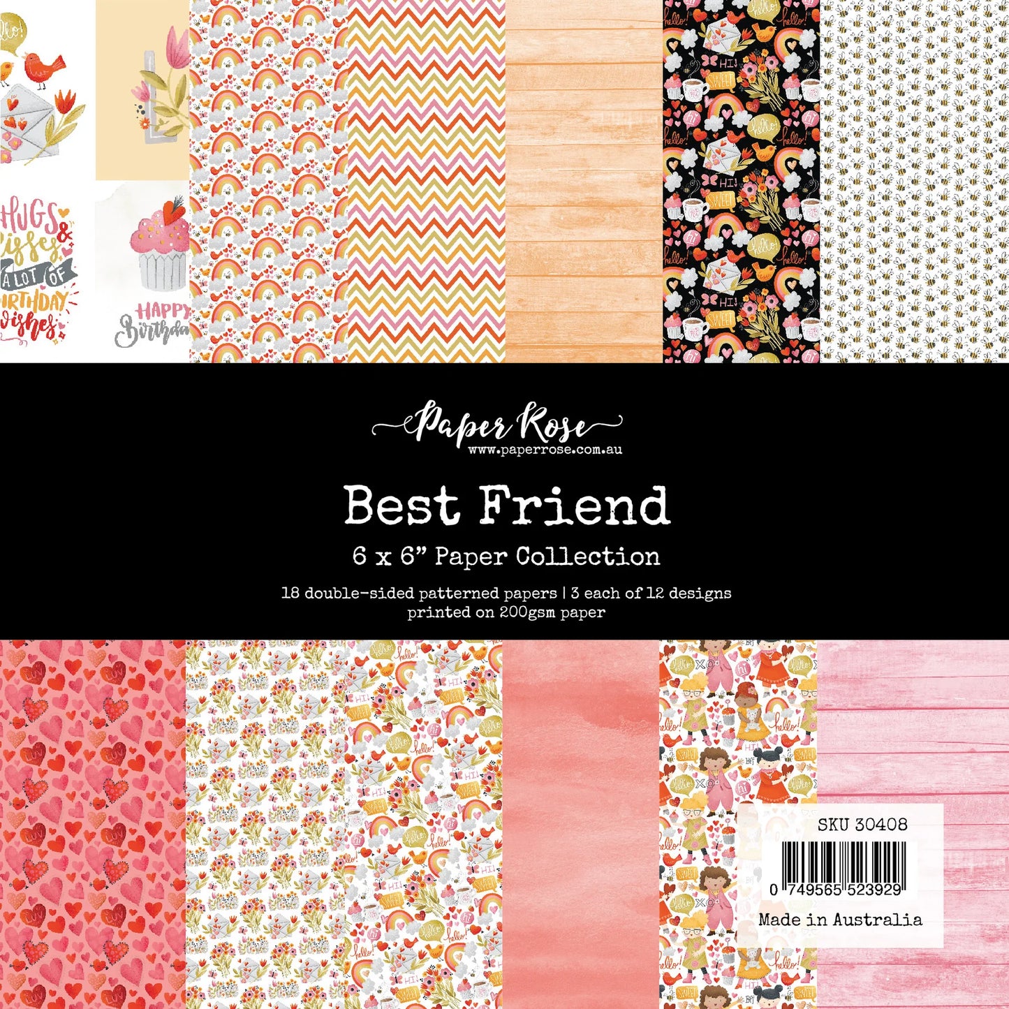 Paper Rose Best Friend Paper Collection 6x6