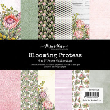 Paper Rose Blooming Proteas Collection 6x6