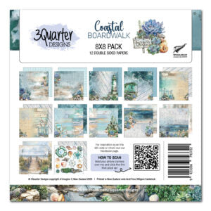 3 Quarter Design Coastal Boardwalk 8x8 Paper Collection