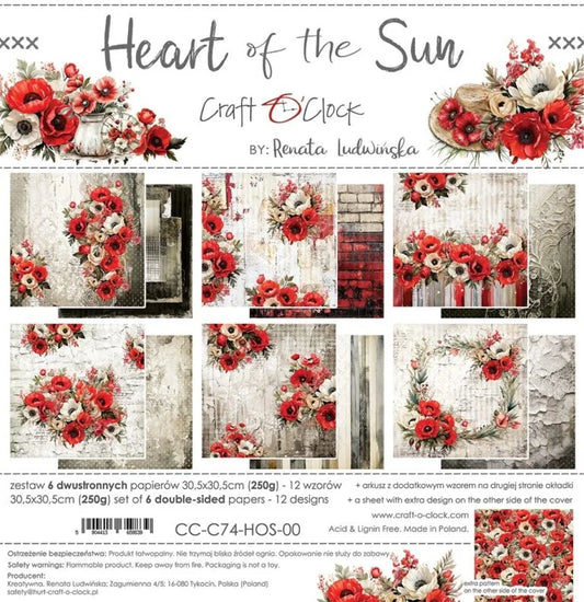 Craft OÇlock,  12x12 Paper Collection  Heart of the Sun
