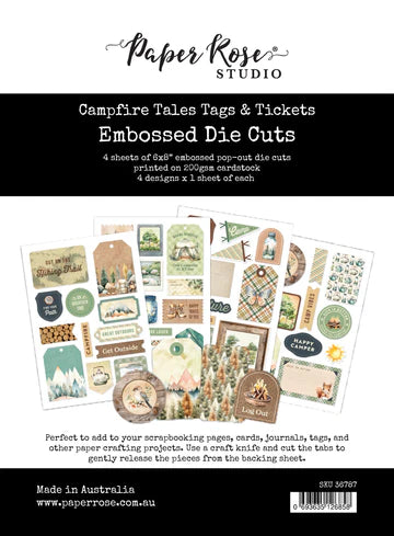 Paper Rose, Campfire Tales Tags & Tickets Embossed Die Cuts