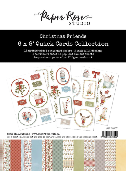 Paper Rose Quick Card Collection  Christmas Friends