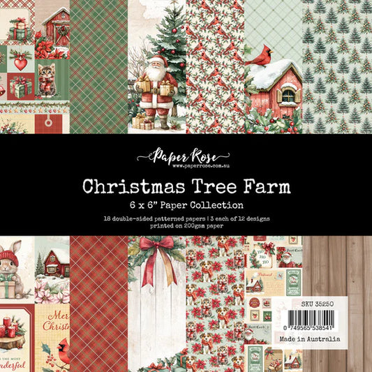 Paper Rose Christmas Tree Farm 6x6 Paper Collection