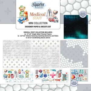 3 Quarter Design Medical 12x12 Mini Collections includes Mini Set Tuck and Play Cards