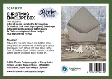 3 Quarter Design, Christmas Envelope Box