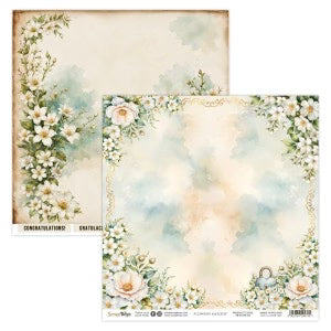 Scrap Boys Flowers Melody 12x12 Single Sheet Paper