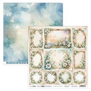 Scrap Boys Flowers Melody 12x12 Single Paper Sheet