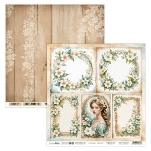 Scrap Boys Flowers Melody 12x12 Single Sheet Paper