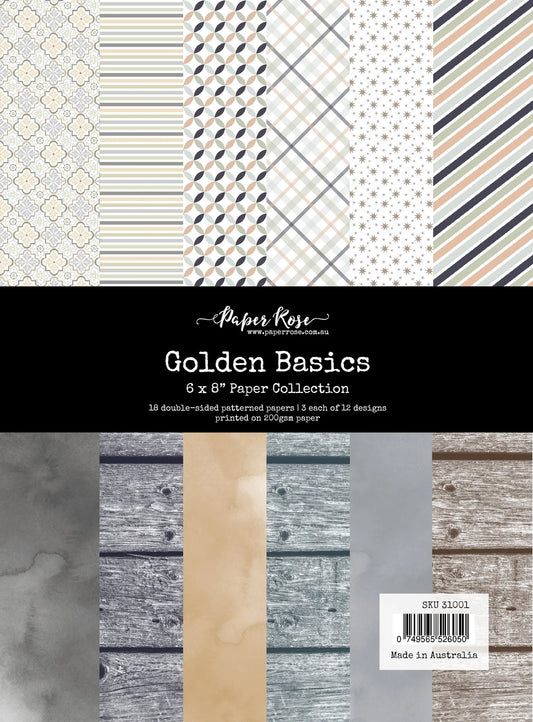 Paper Rose Golden Basics 6x8 Paper Collection