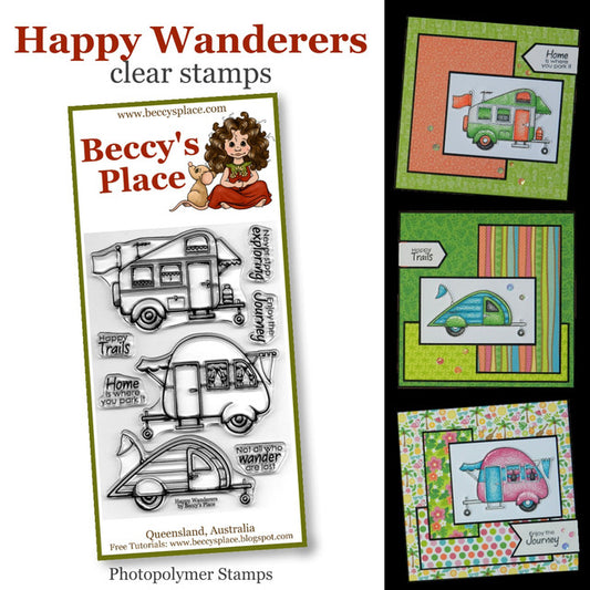 Beccy's Place  Happy Wanderers Clear Stamp Set