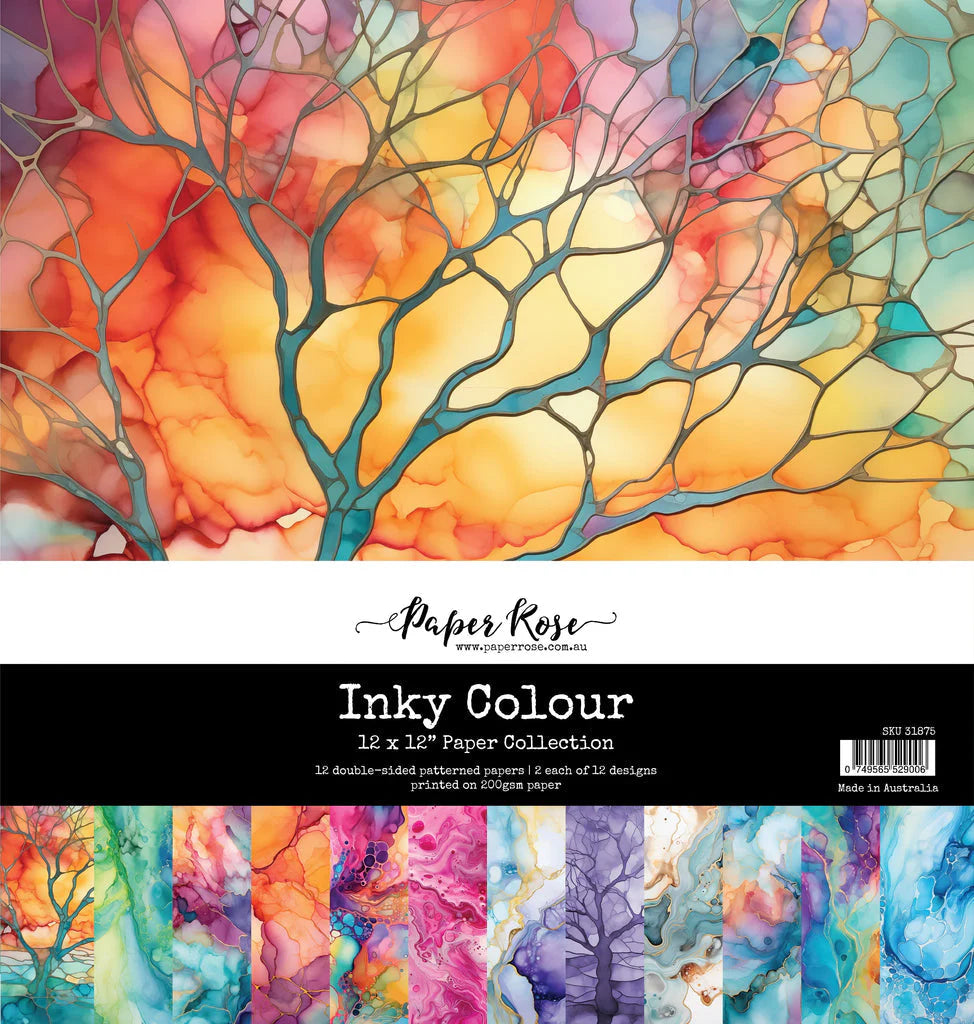Paper Rose Collection Inky Colour 12x12