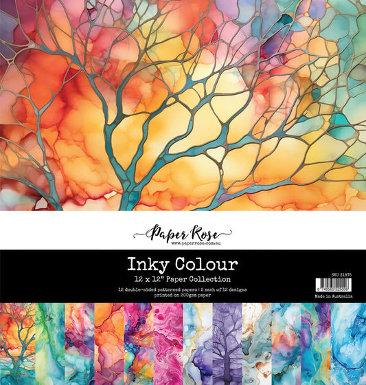 Paper Rose Collection Inky Colour 12x12