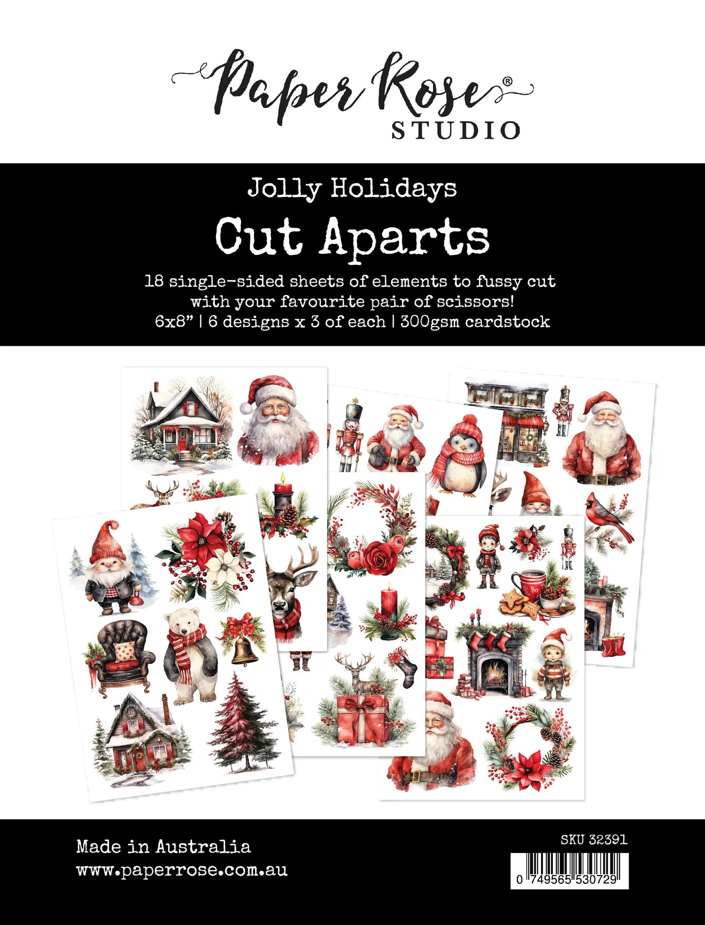 Paper Rose Cut Aparts Jolly Holidays