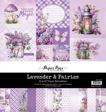 Paper Rose Lavender & Fairies 12x12 Paper Collection