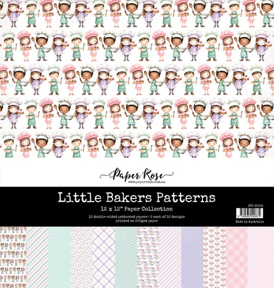 Paper Rose Little Bakers Paterns 12x12 Paper Collection