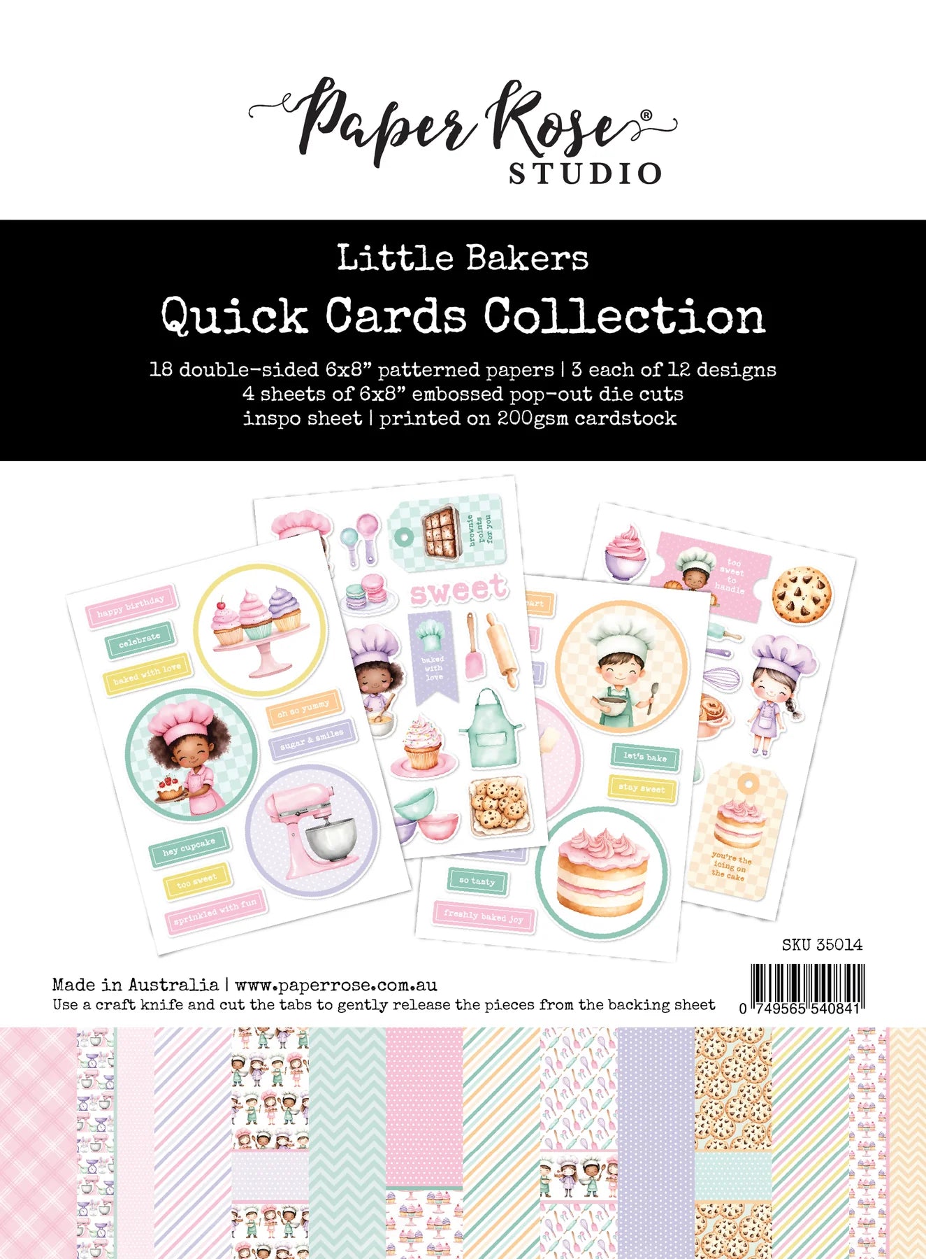 Paper Rose Little Bakers Quick Cards Collection – Crafting In The Country