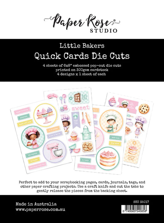 Paper Rose Little Bakers Quick Cards Die Cuts