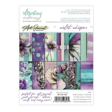 MIntay Violet Whispers Art Journal Paper Pad