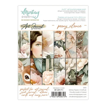 Mintay Art Journal Essentials, Peony Silence Paper Pasd