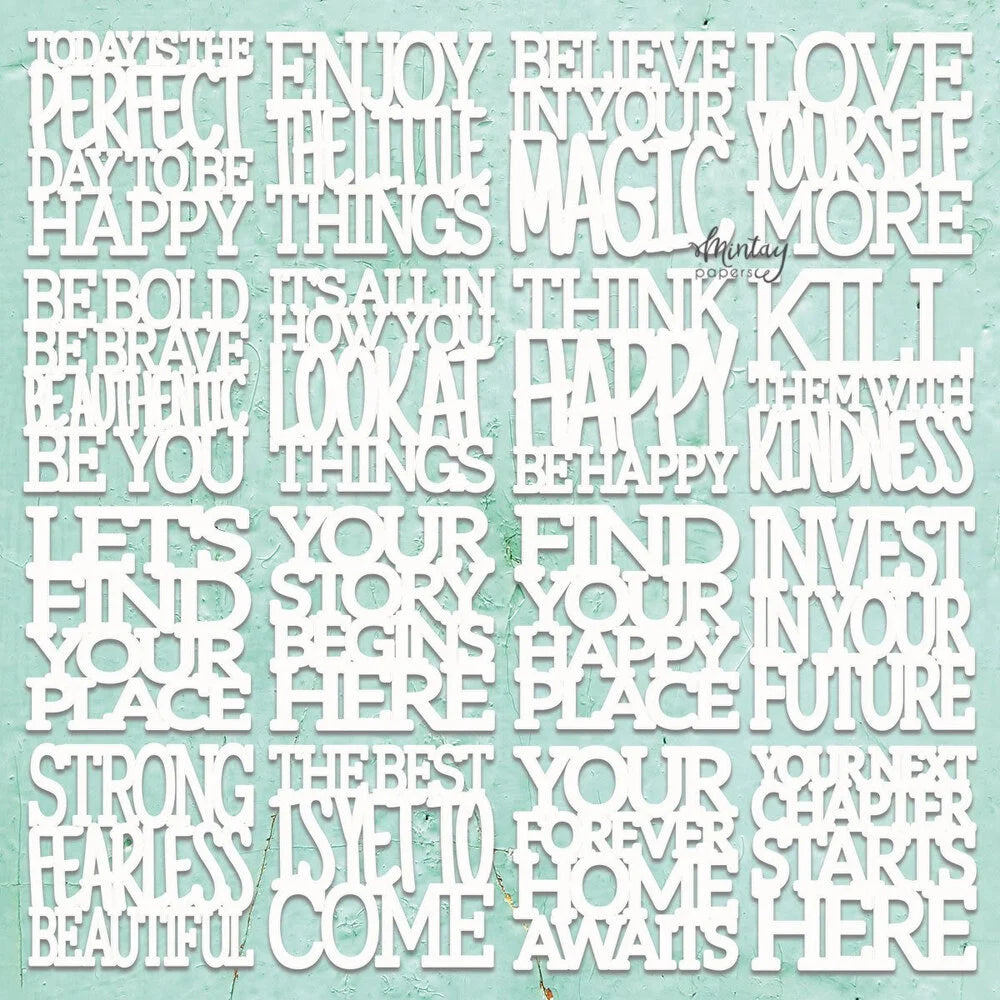 Mintay Chipboard2-D113, Motivational Words