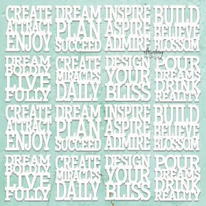 Mintay Chipboard2 D114-Affirmations
