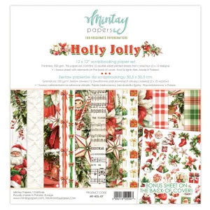 Mintay Holly Jolly 12x12 Scrapbooking Paper Set