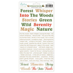 Mintay Wildwood Secrets Paper Stickers - Words
