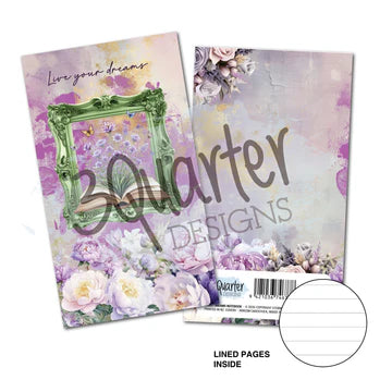 3 Quarter Design Violet Dreams, Mini Notebook