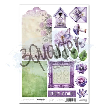 3 Quarter Design, Violet Dreams Mini Project Sheet