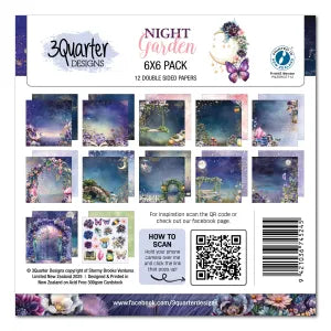 3 Quarter Design Night Garden 6x6 Paper Pack